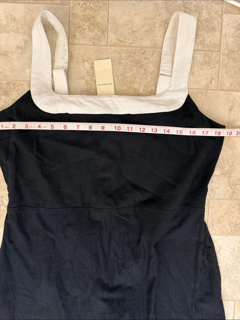 Abercrombie & Fitch Black Maxi Dress with White Trim
